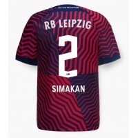 Camiseta RB Leipzig Mohamed Simakan #2 Segunda Equipación Replica 2023-24 mangas cortas